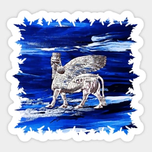 Assyrian Winged Bull ( Lamassu ) Sticker